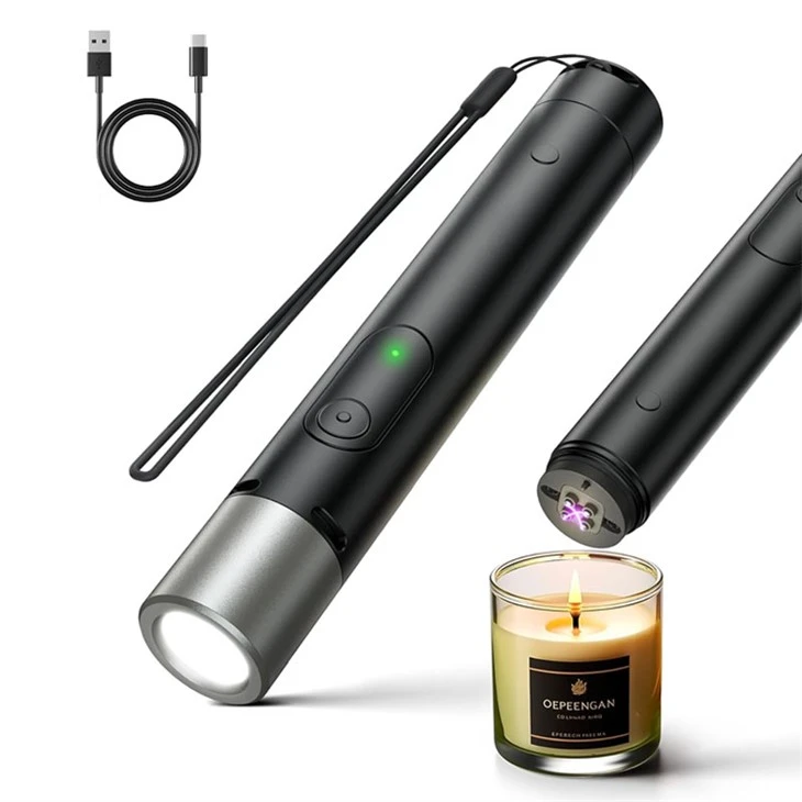Aerospace Qib Aluminium Alloy Teeb Teeb nrog Arc Lighter Survival Rod